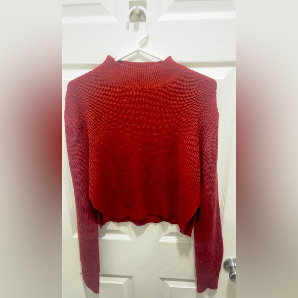 Dark orange knit sweater